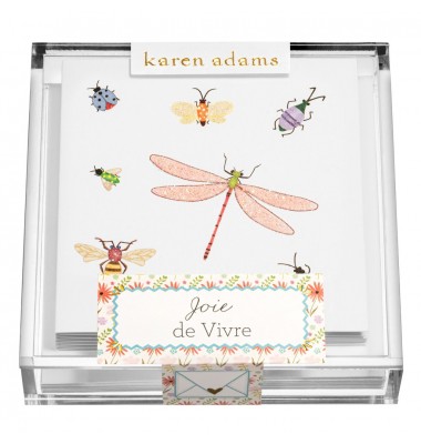 Gift Enclosure, Joie de Vivre in Acrylic Box, Karen Adams